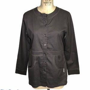 Koi grey button up coat
